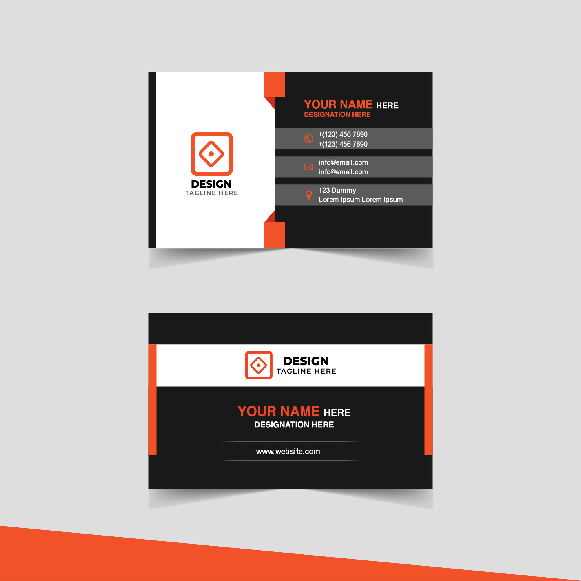 clean and modern style dealer and agent business card 2 01 378