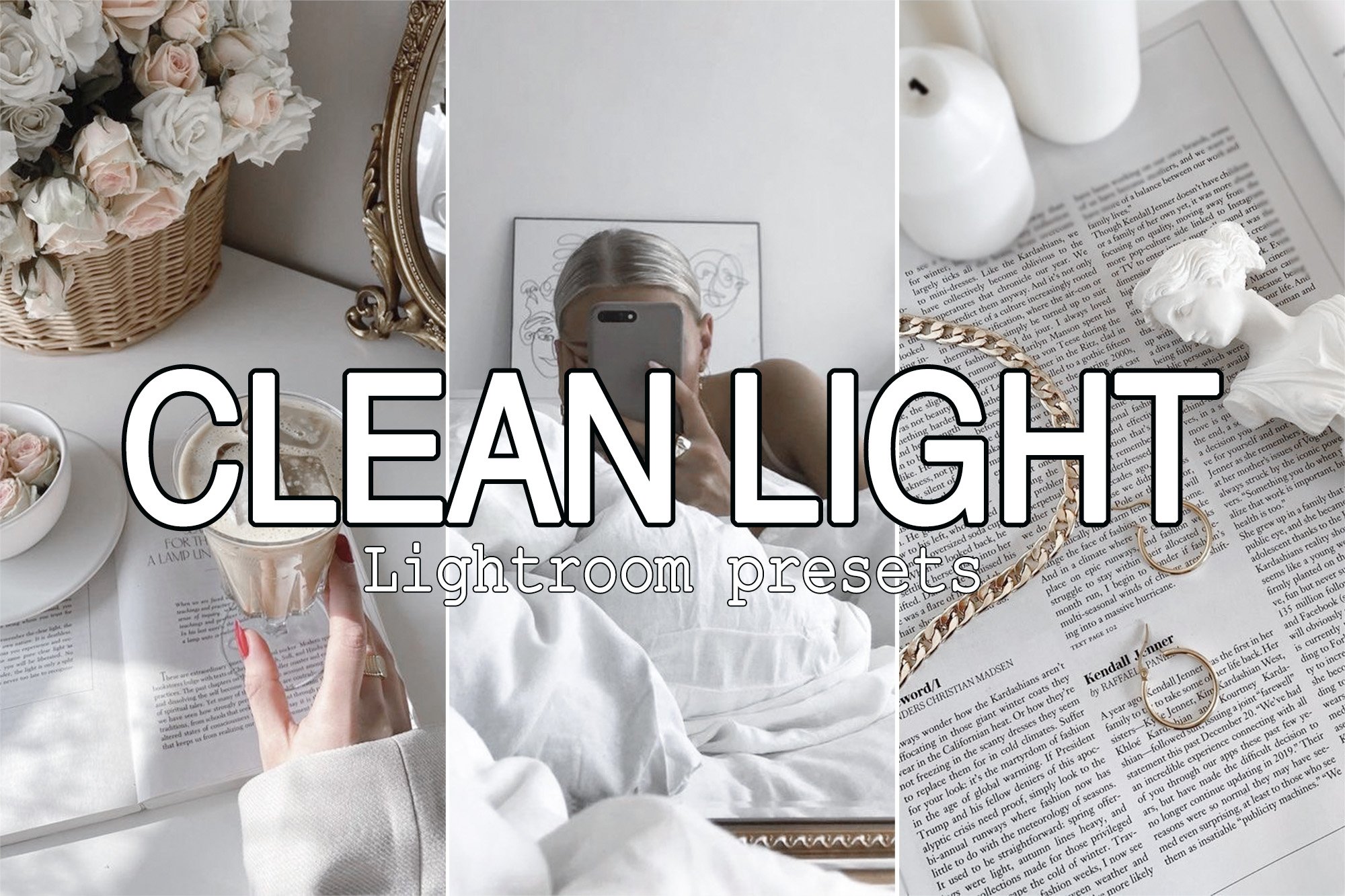 10 Clean Light Lightroom presetscover image.