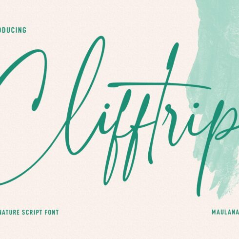 Clifftrips Signature Script Font cover image.