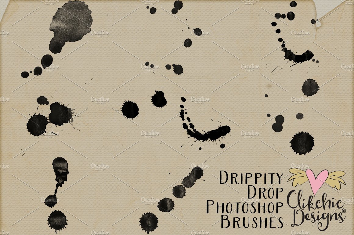 Drippity Drop Photoshop Brushespreview image.