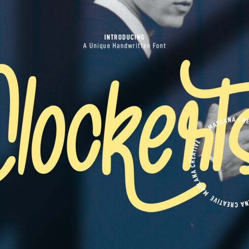 Clockerts Unique Handwritten Font cover image.