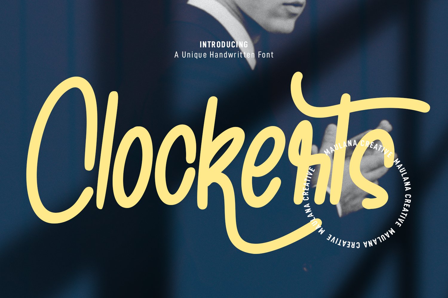 Clockerts Unique Handwritten Font cover image.