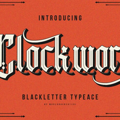 Clockwork Blackletter Typeface cover image.