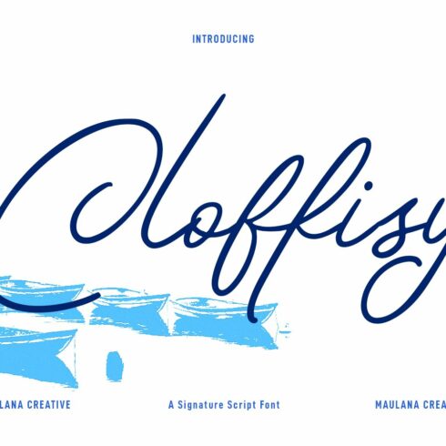 Cloffisy Signature Script Font cover image.