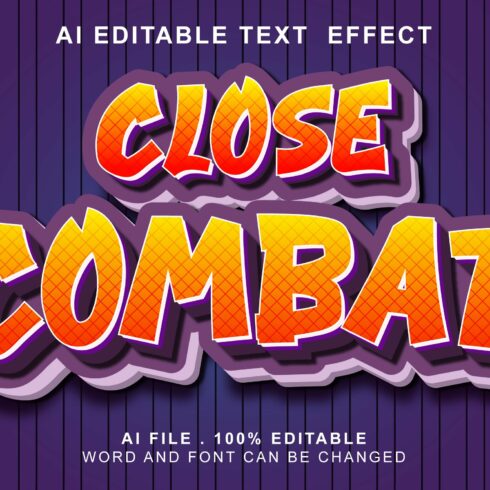 Close Combat 3d Text Effectcover image.