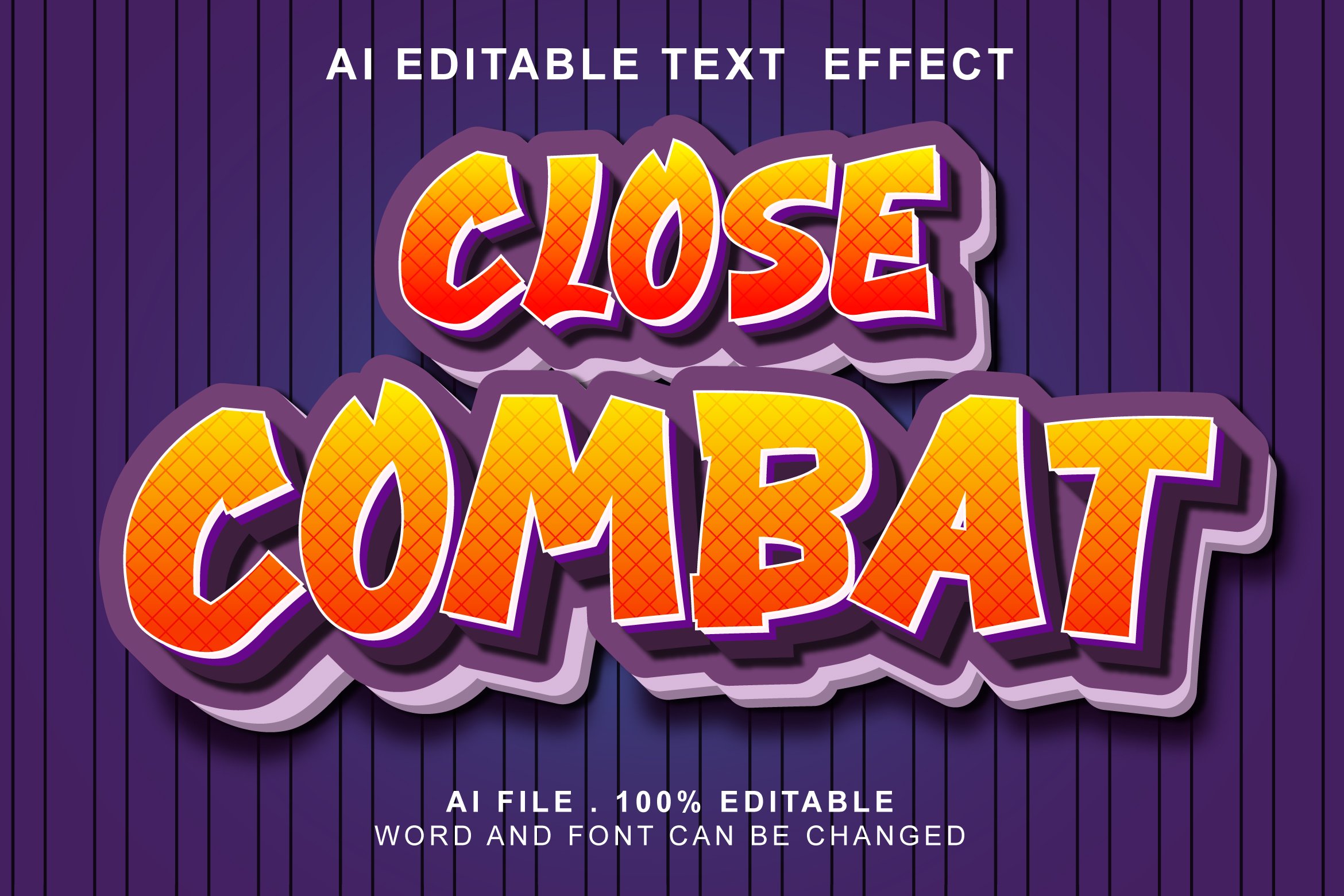 Close Combat 3d Text Effectcover image.