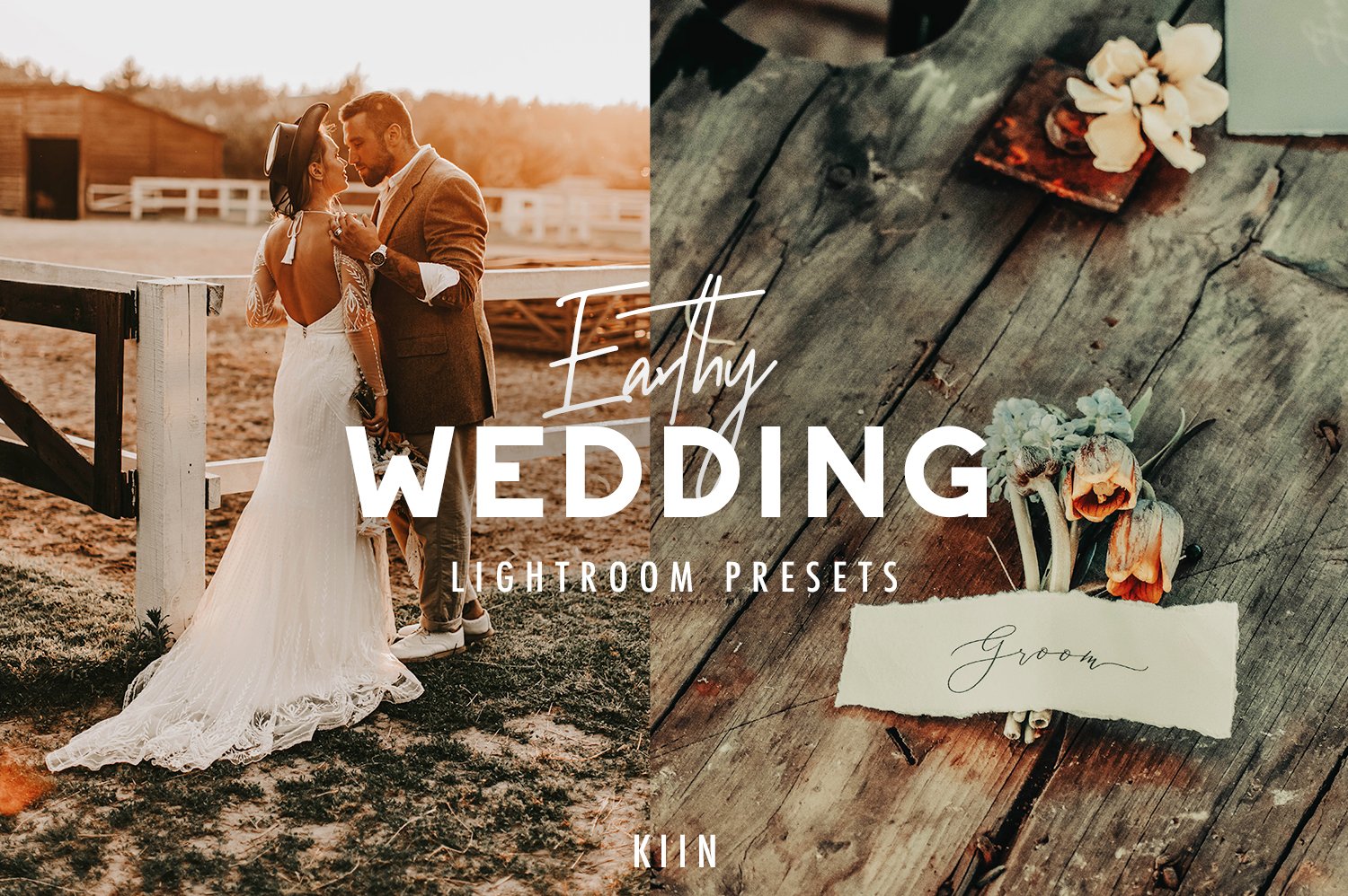 10 EARTHY WEDDING LIGHTROOM PRESETScover image.