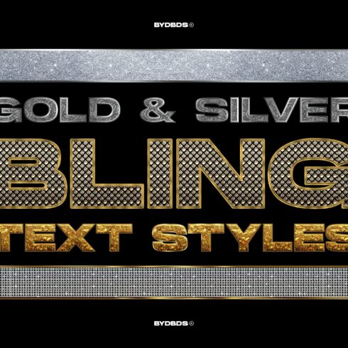 Gold & Diamond 'Bling' Text Stylescover image.