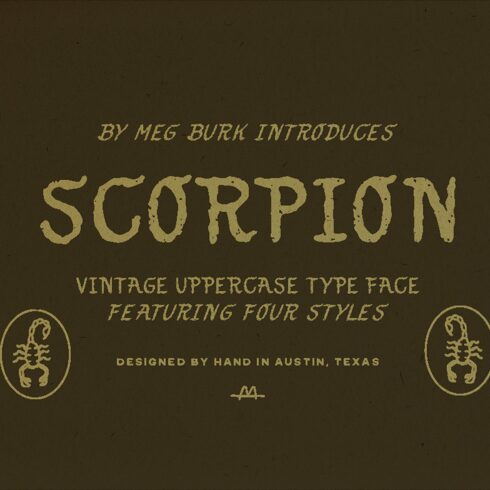 Scorpion - Vintage Hand letter cover image.