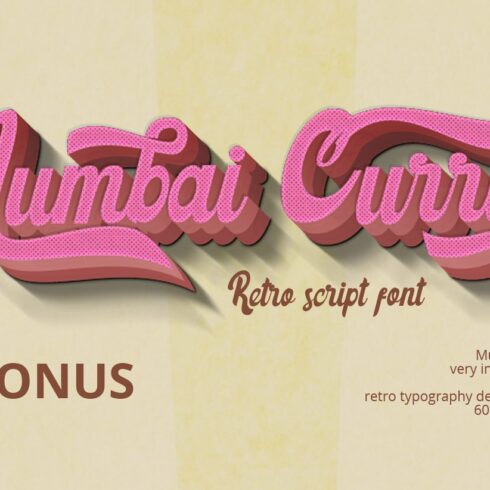 Mumbai Groovy Retro Font + BONUS cover image.