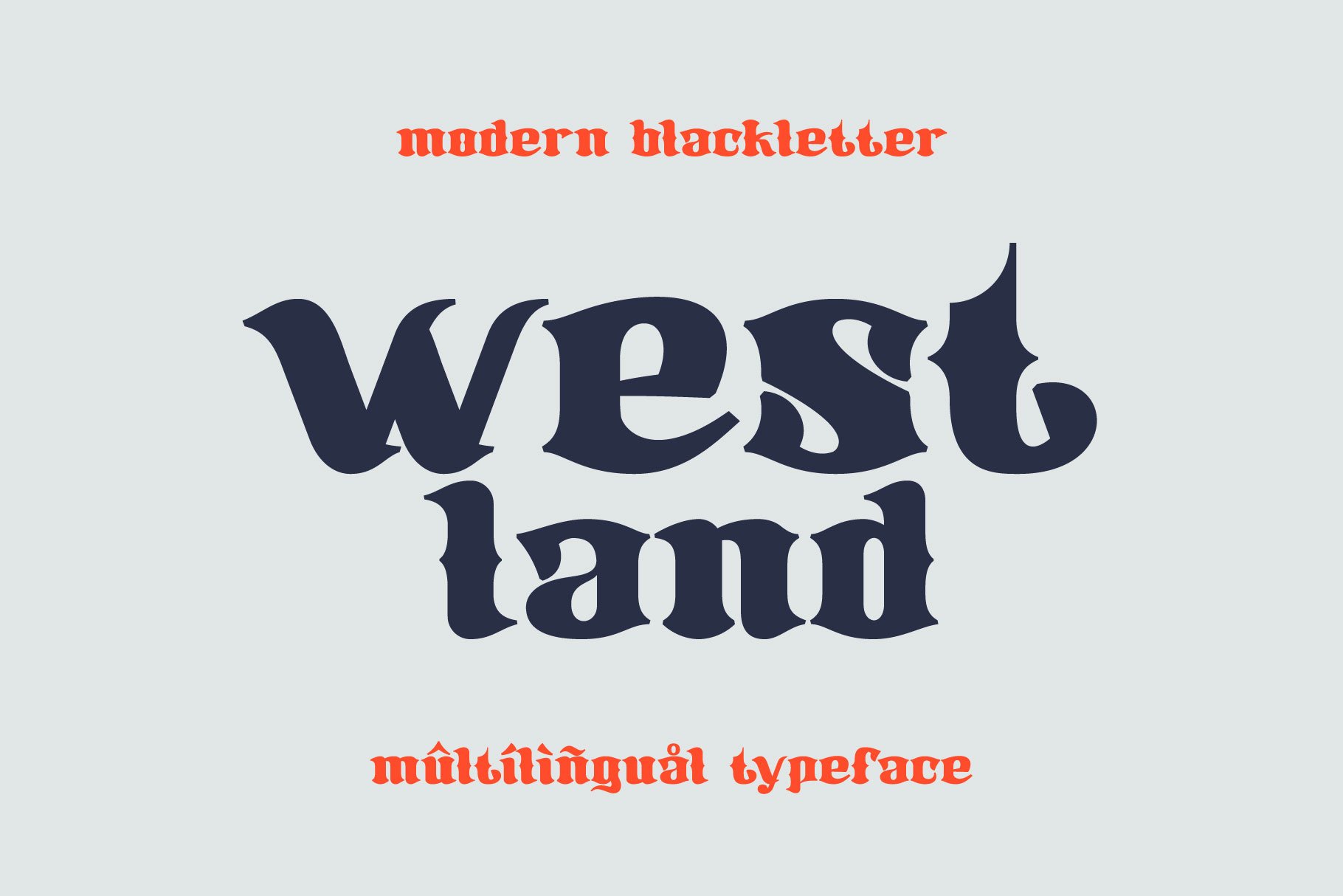 Westland blackletter font cover image.