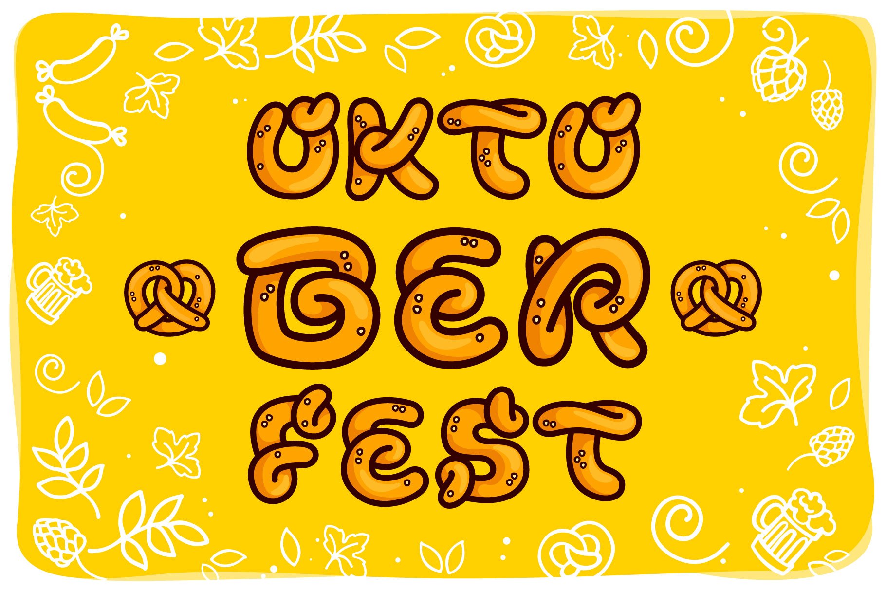 Oktoberfest font / pattern / icons cover image.