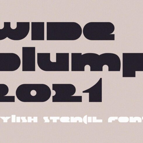 Wide Plump Stylish Stencil Font cover image.