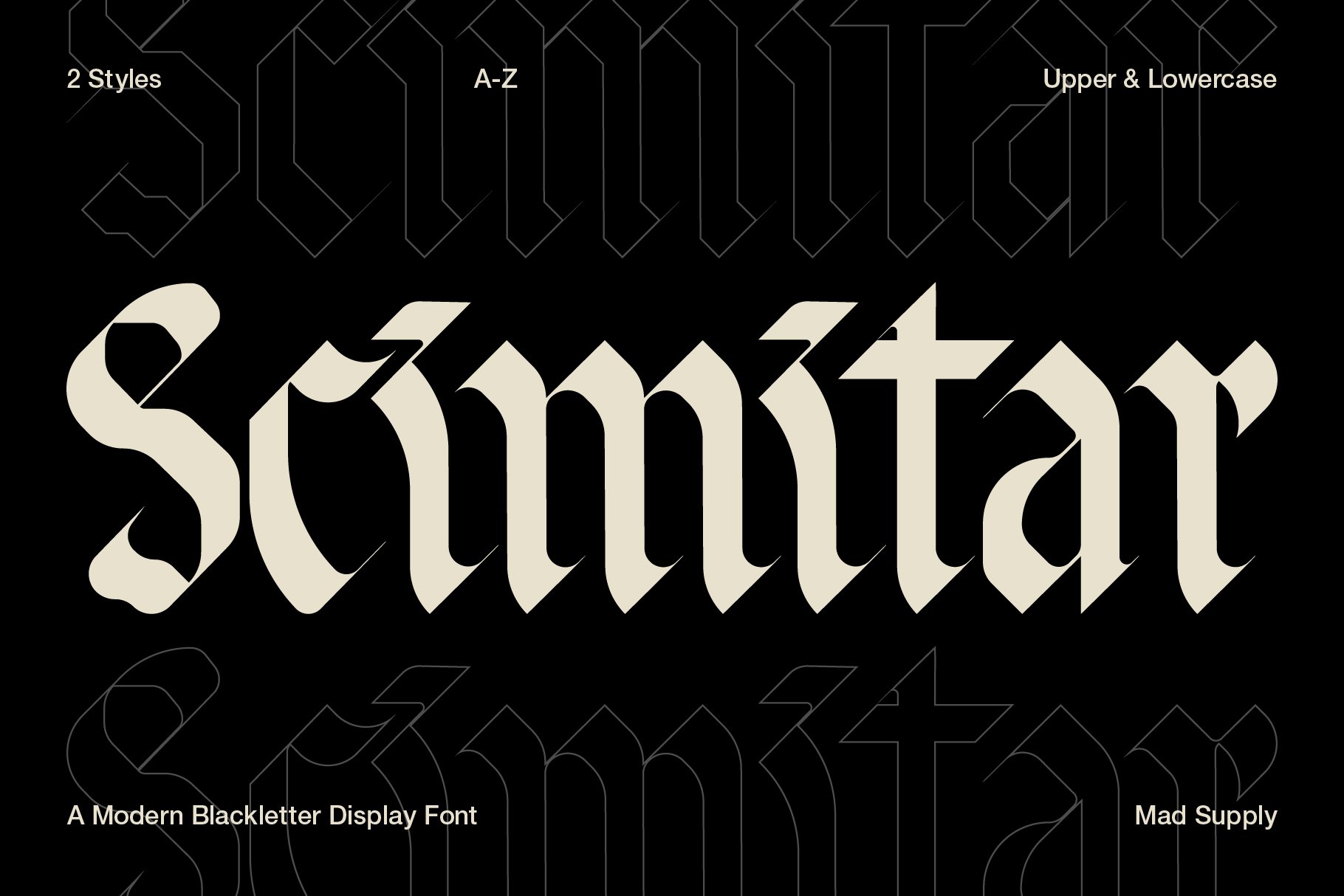 Scimitar | Blackletter Display Font cover image.