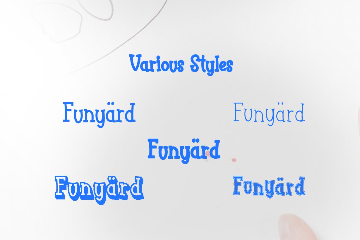 Funyard - Playful Cute Kids Font preview image.