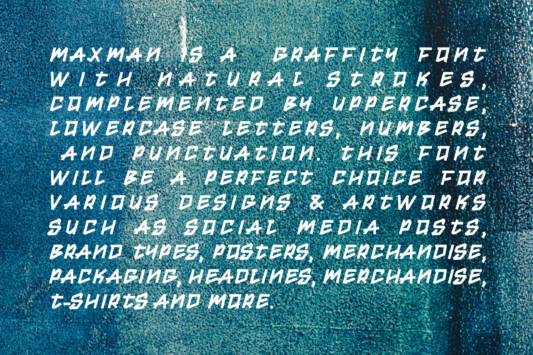 MaxMan Grafitti Font preview image.