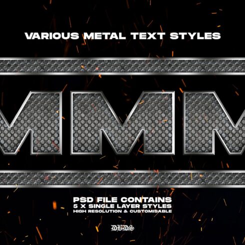 5x Metal Chrome Text Stylescover image.