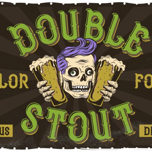 Double stout + 5 t-shirt designs cover image.