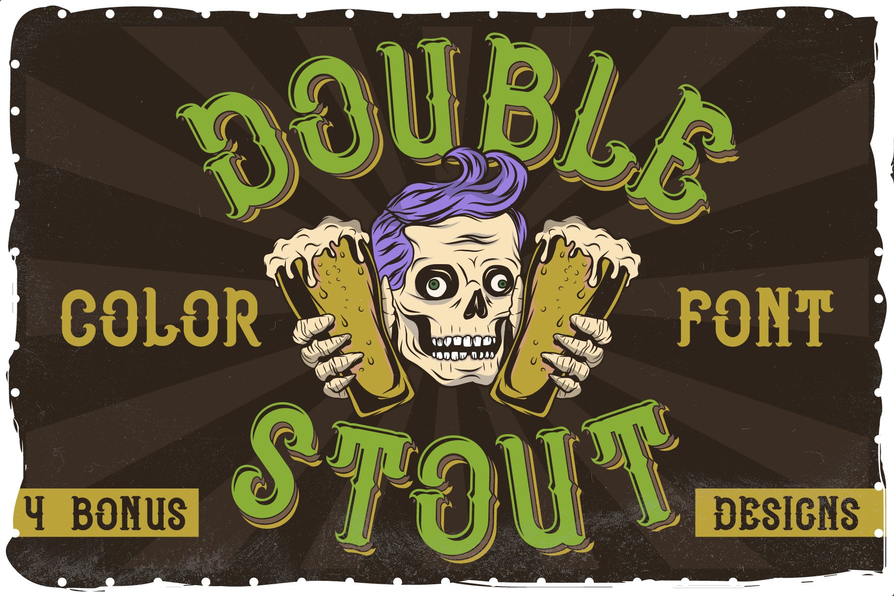 Double stout + 5 t-shirt designs cover image.