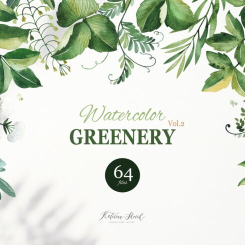 Watercolor Greenery.Vol.2 cover image.