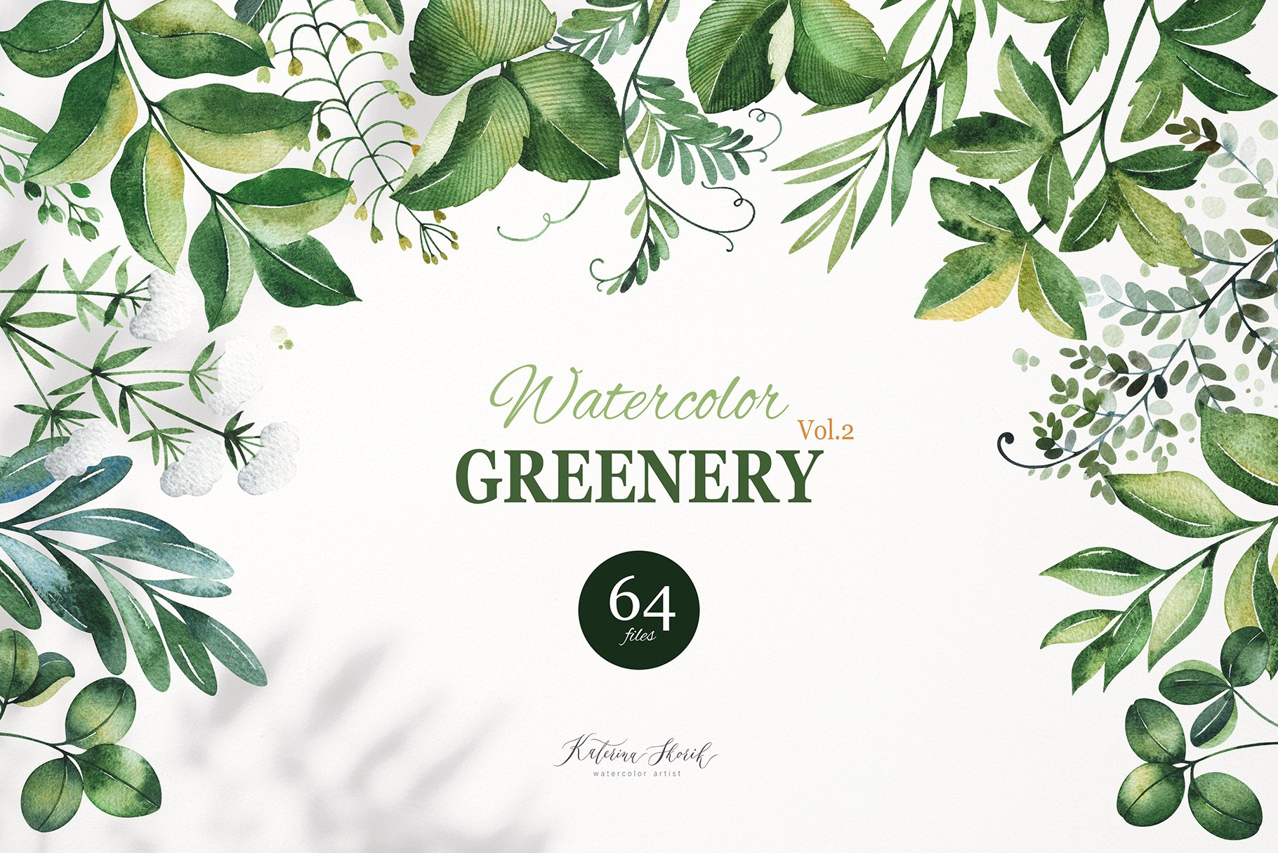 Watercolor Greenery.Vol.2 cover image.