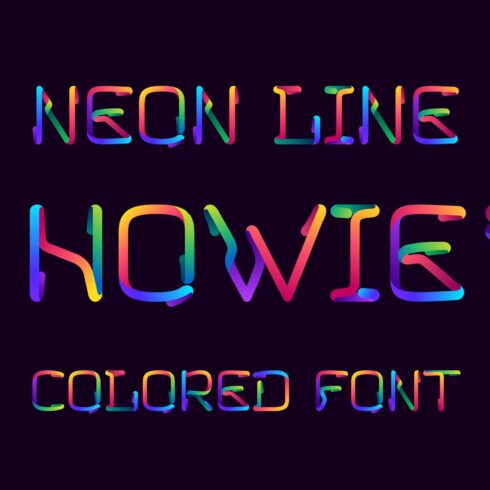 Howie neon line multicolored font cover image.