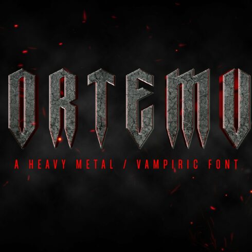 Sortemun | Heavy Metal Font cover image.