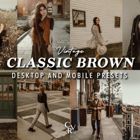 10 Classic Brown Lightroom Presetscover image.