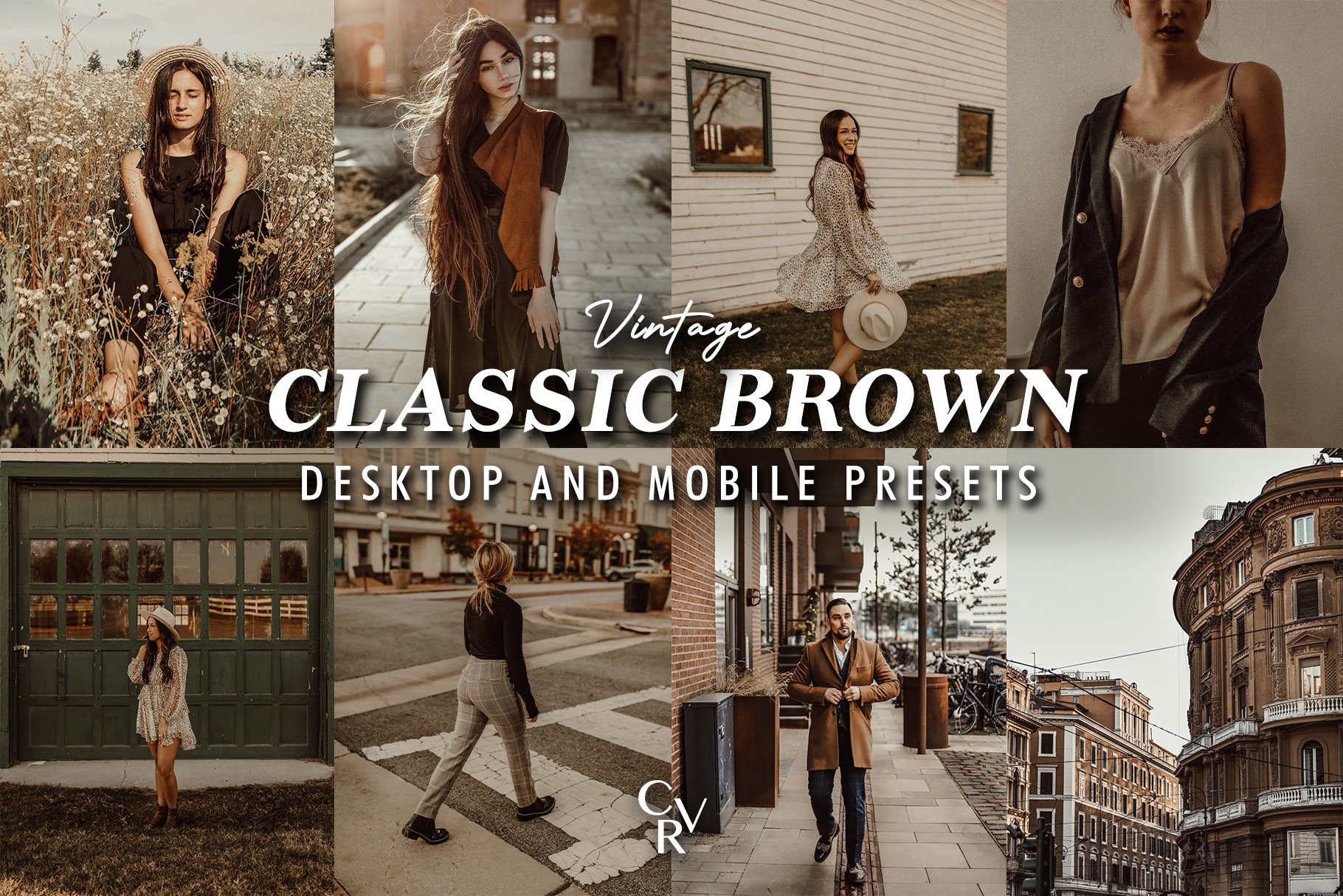 10 Classic Brown Lightroom Presetscover image.