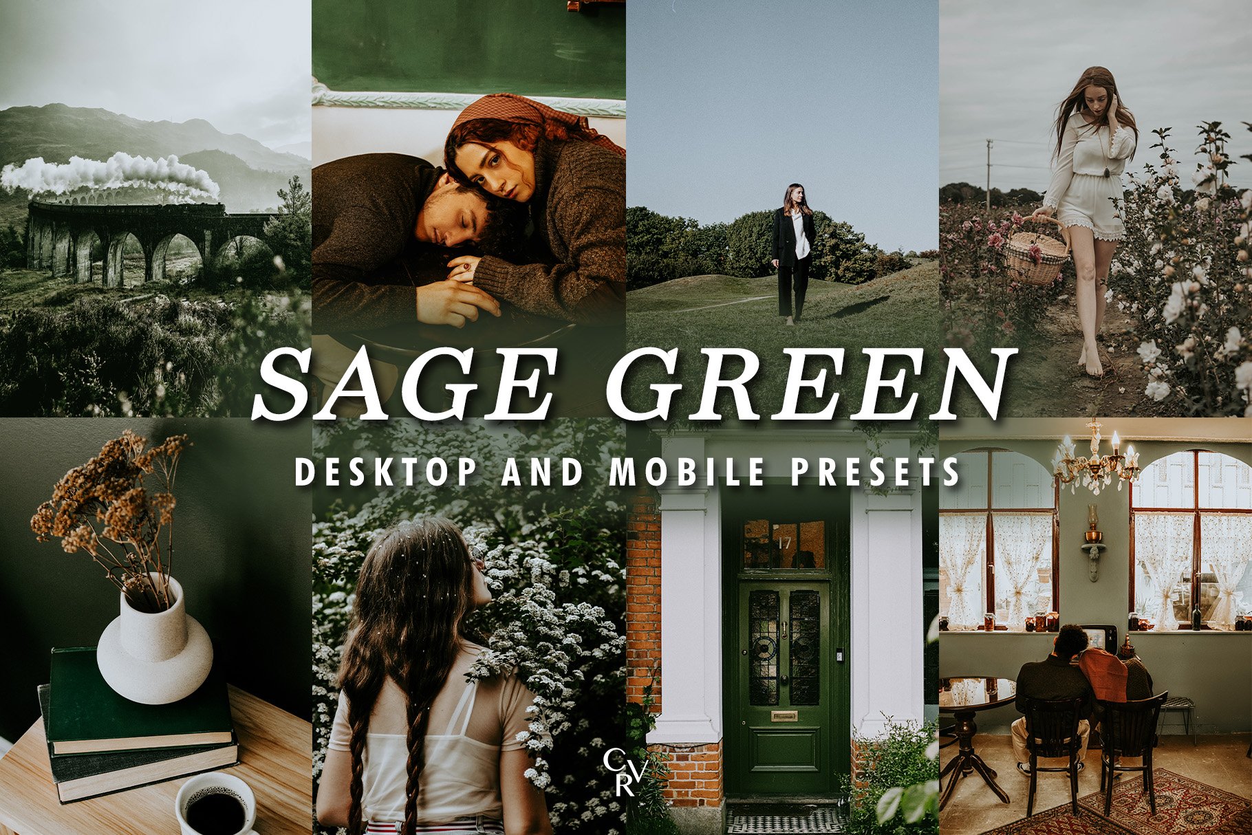 10 Sage Green Lightroom Presetscover image.