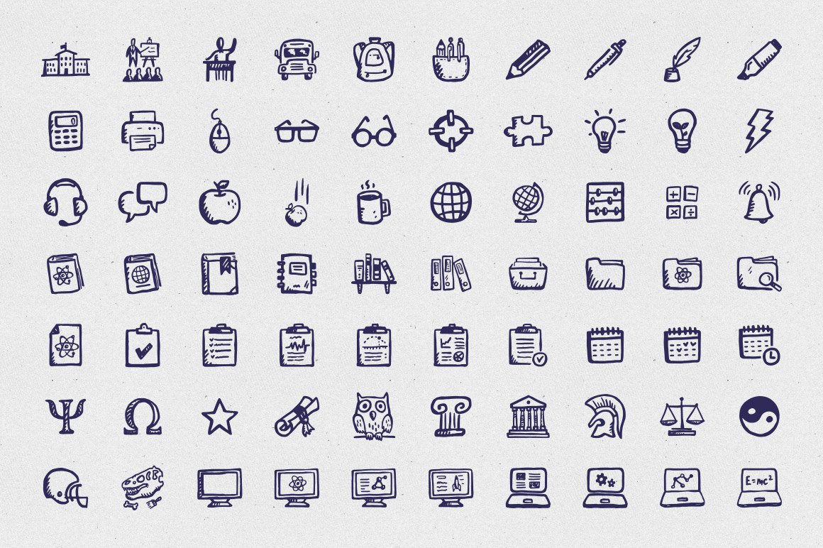 Brainy Icons Font preview image.