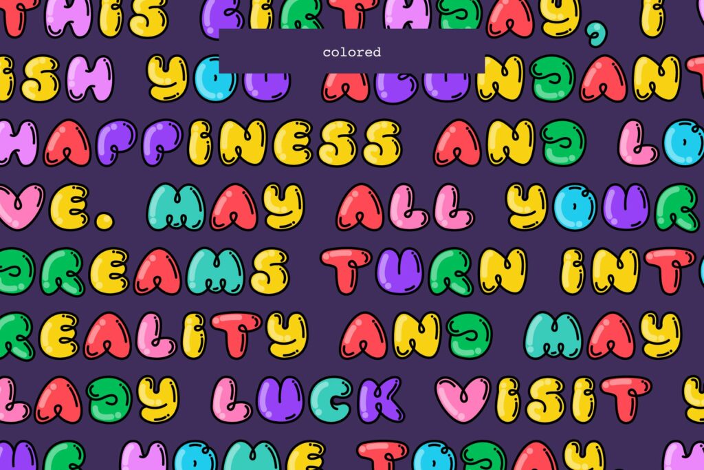 Loop Font Effect Bold Loop colored font – MasterBundles