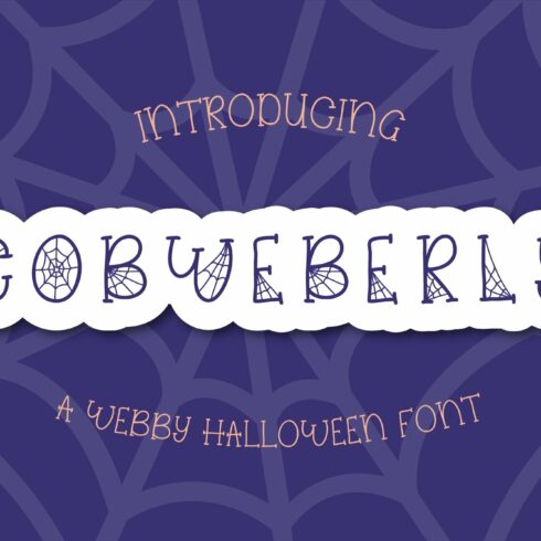 Cobweberly Halloween Spider Web Font cover image.