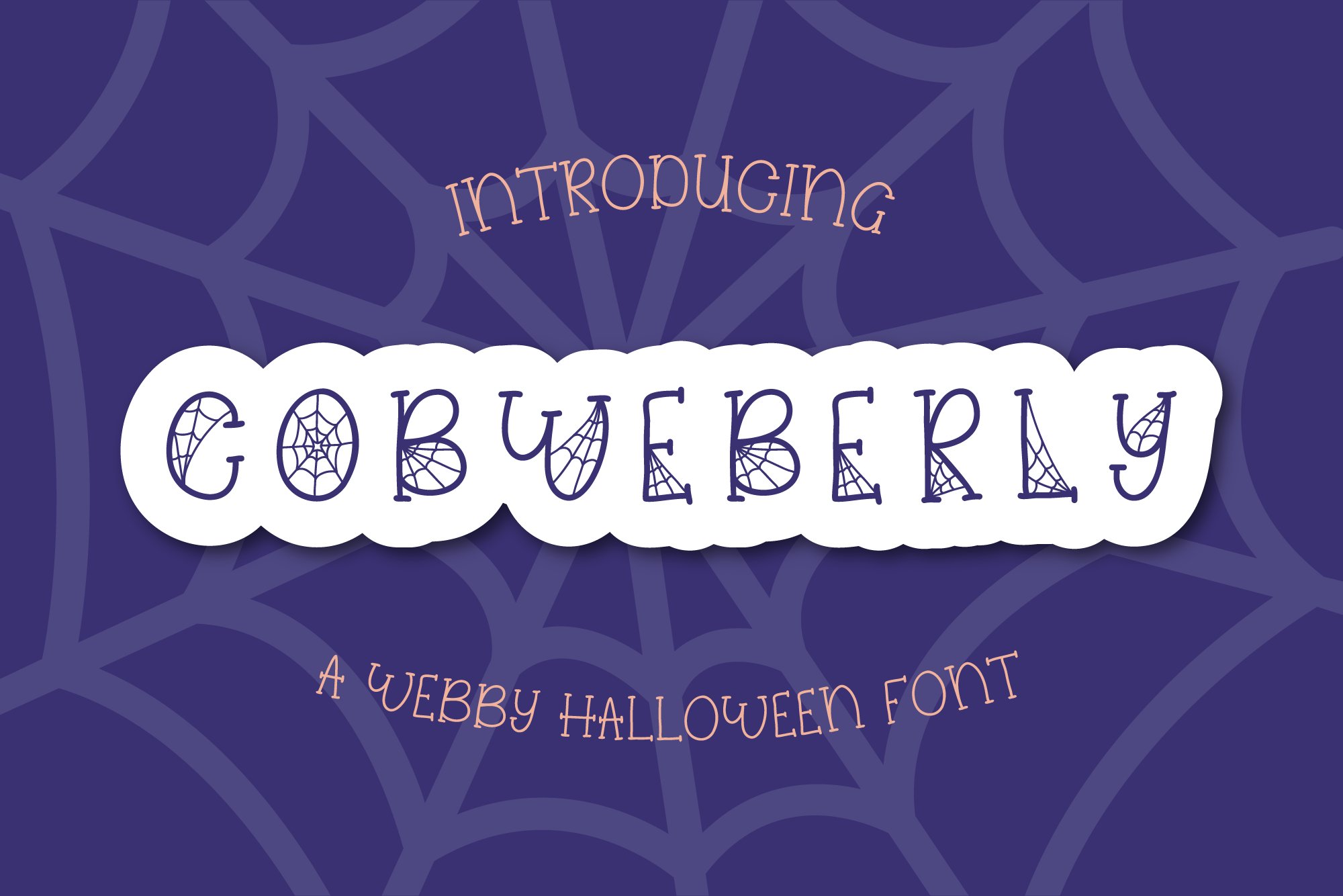 Cobweberly Halloween Spider Web Font cover image.