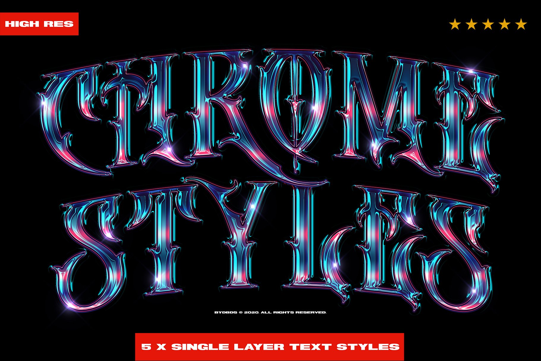 Chrome Text Styles 3.0cover image.