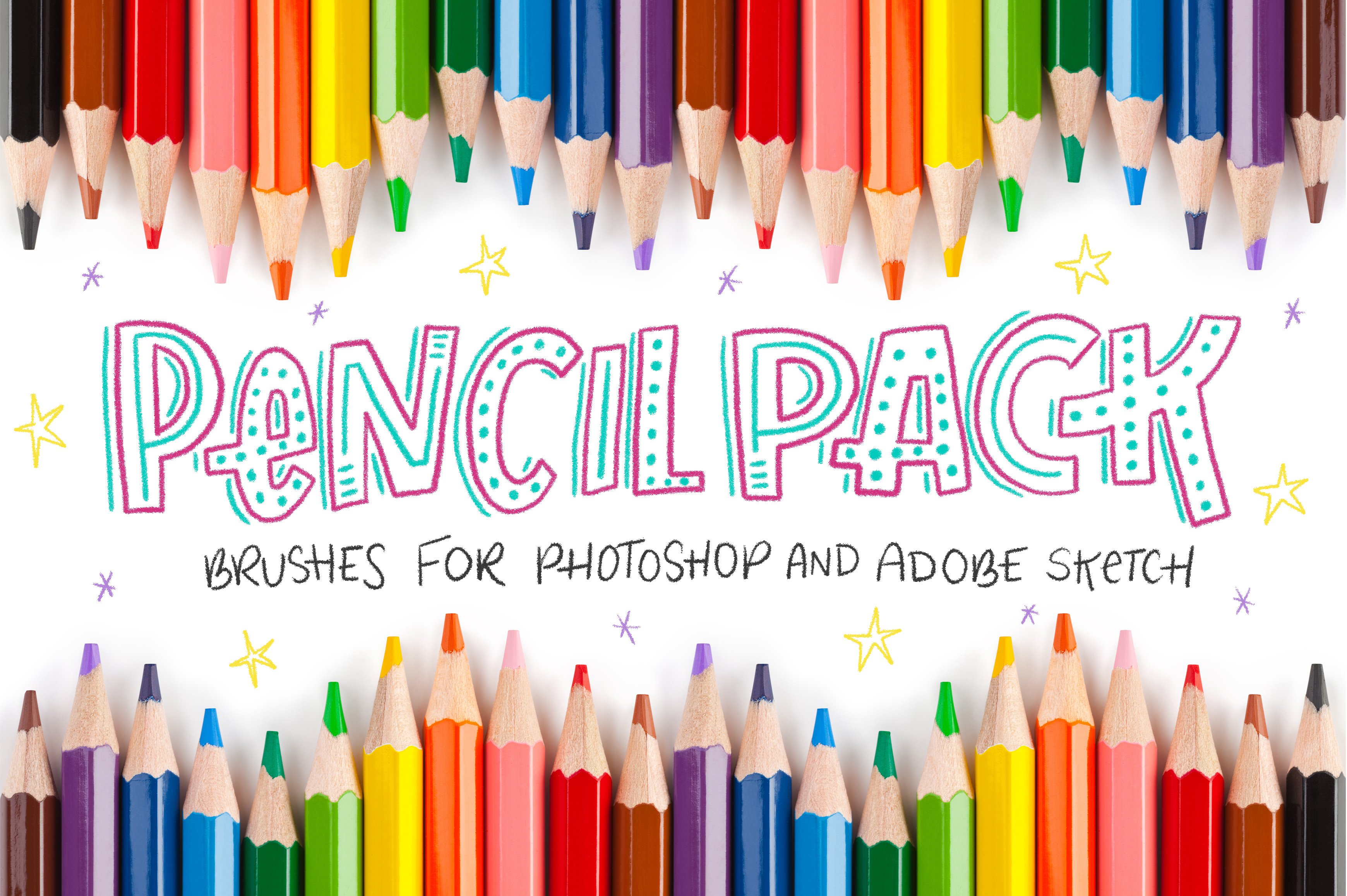 Pencil Pack Photoshop Brushescover image.