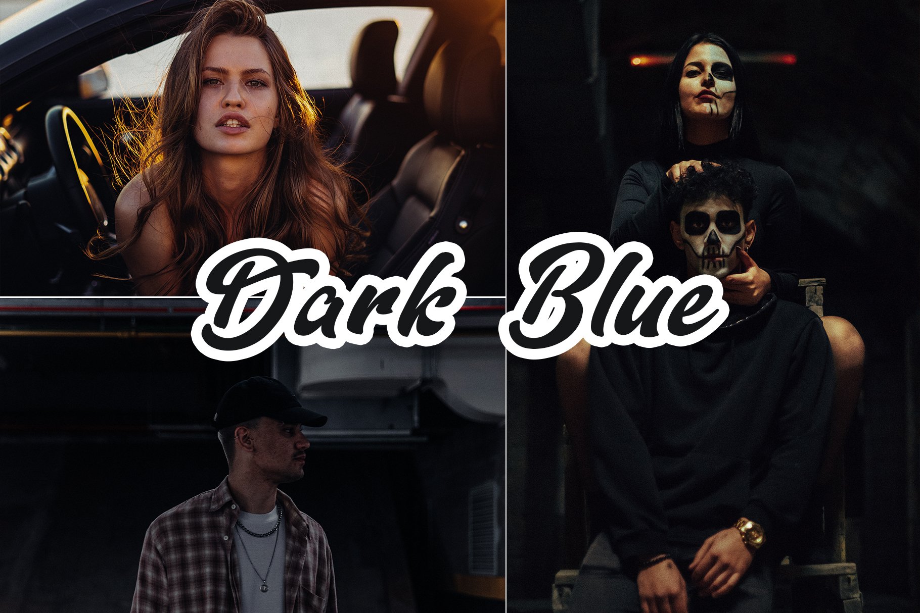 Dark Blue Lightroom Presetcover image.