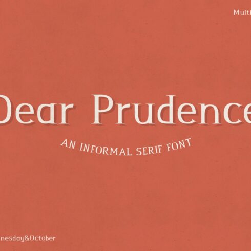 Dear Prudence: A Serif Font cover image.