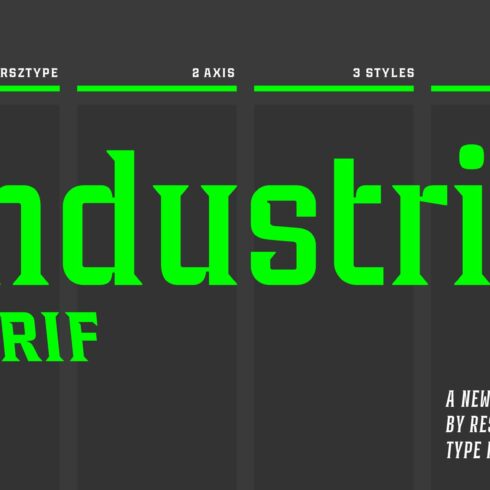 Industria Serif 54 Font Family cover image.