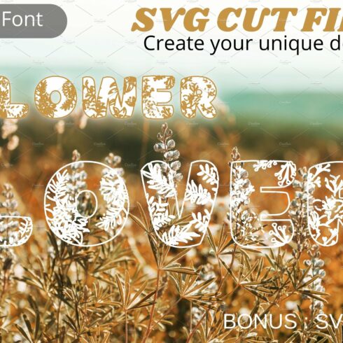 Flower Lover font, SVG font cover image.
