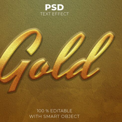Gold glitter editable text effectcover image.