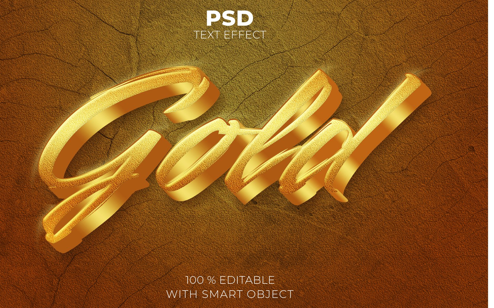 Gold shiny editable text effectcover image.