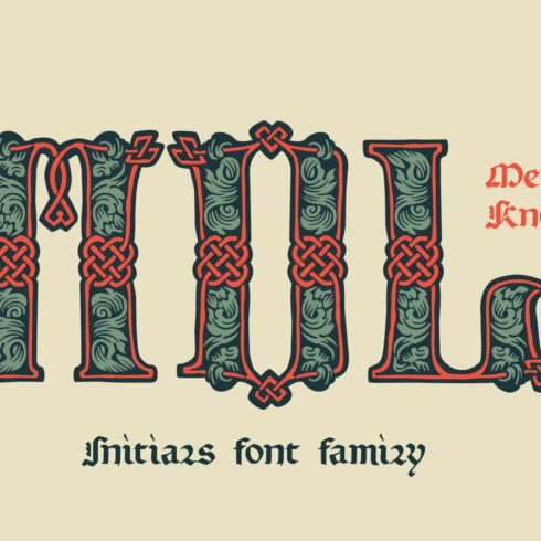 Medieval Knots Drop caps fontcover image.