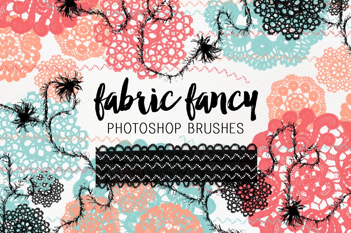 Fabric Fancy photoshop brushescover image.