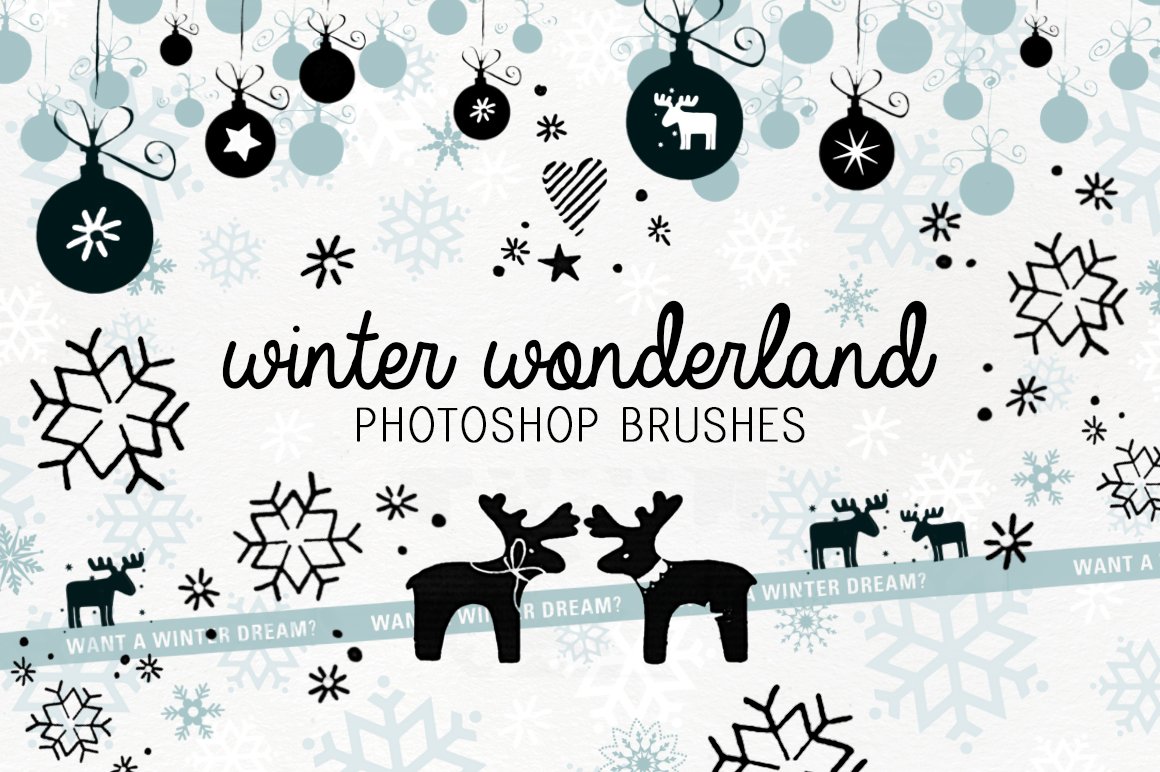 Winter Wonderland photoshop brushescover image.