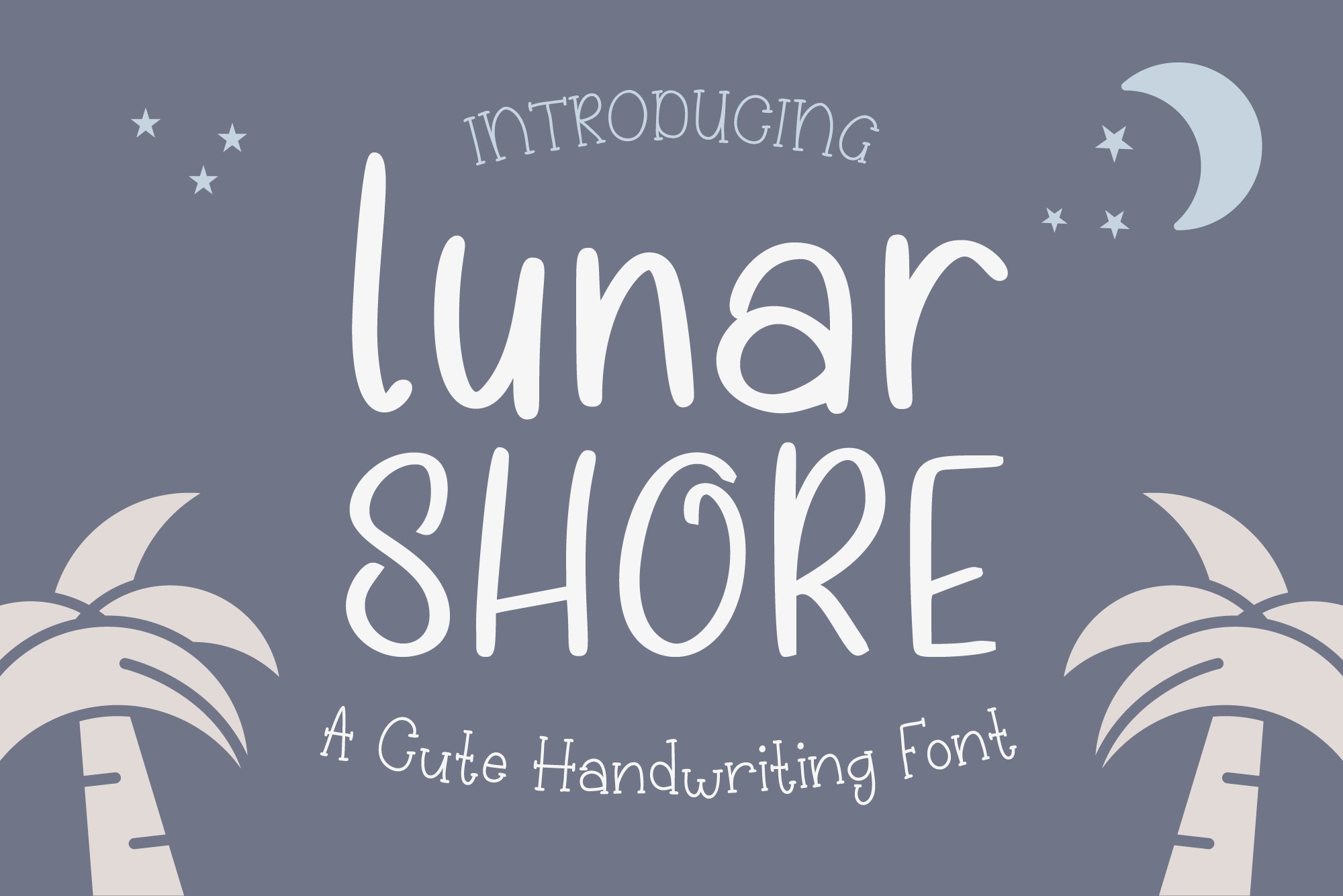 Lunar Shore Cute Handwriting Font cover image.