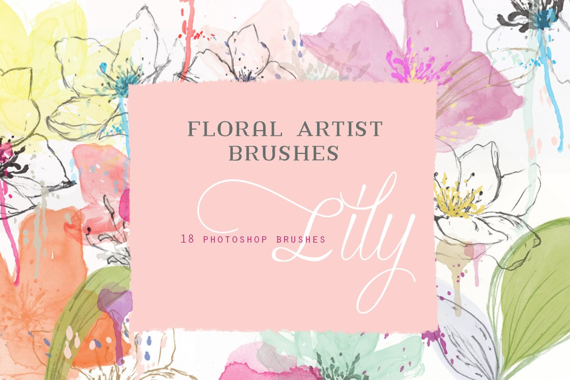 Floral Photoshop Brushescover image.