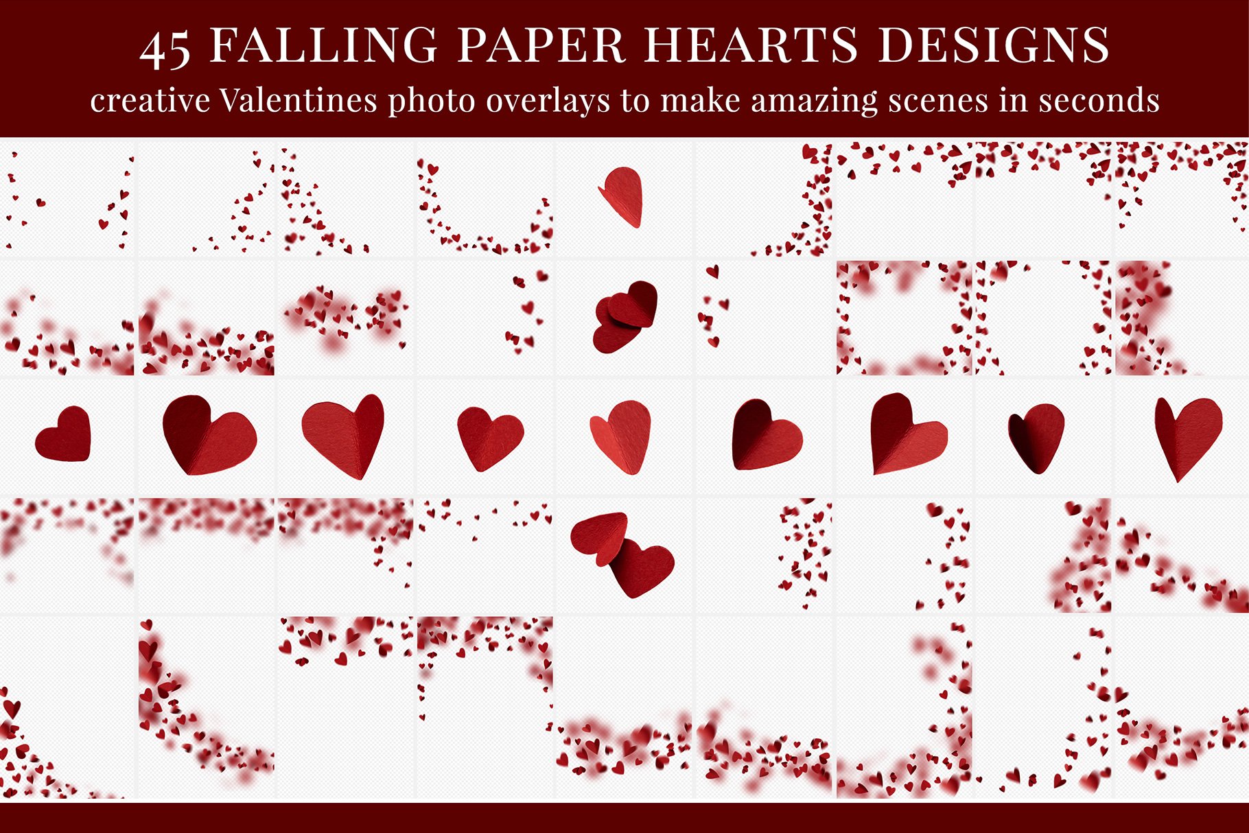 Falling Paper Hearts photo overlayspreview image.