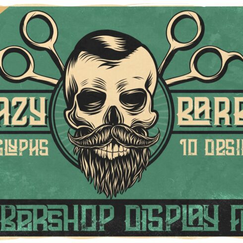 Crazy Barber font with bonuses cover image.