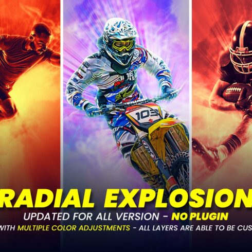 Radial Explosion Photoshop FXcover image.
